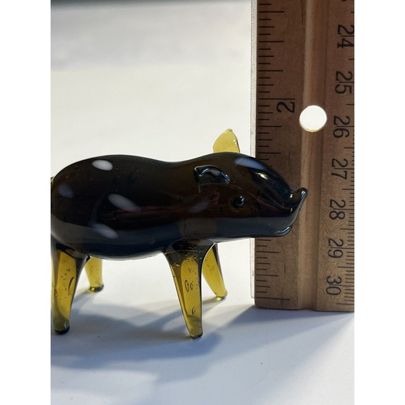 Set of 3 Lenox Art Glass Piggy Pigs Figurine - Picture 9 of 14